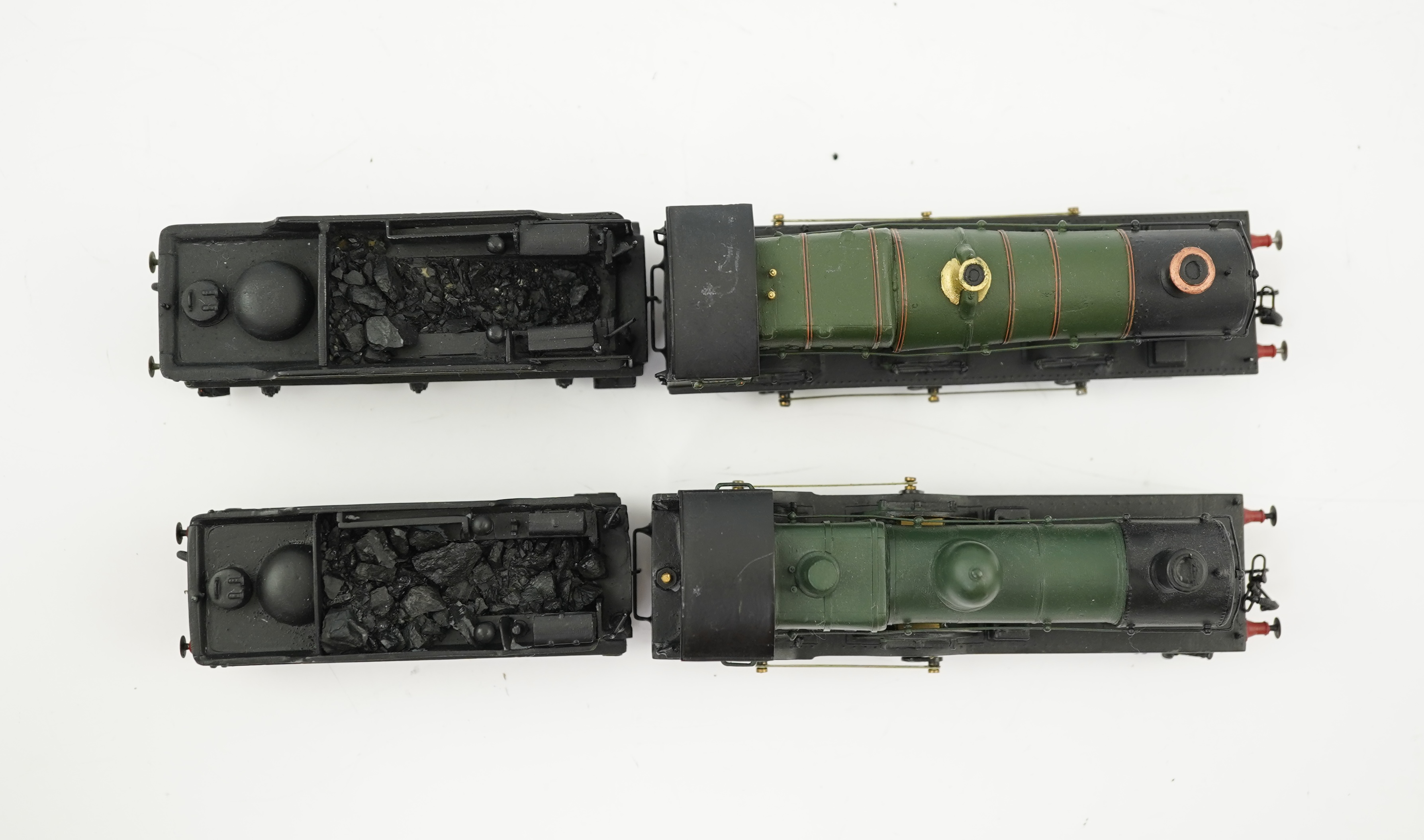 Two 00 gauge brass and white metal kit built Dean designed GWR tender locomotives; an Aberdare class 2-6-0, 2601, together with a Duke class 4-4-0, 3252, constructed, painted and lined to a high standard, both motored fo